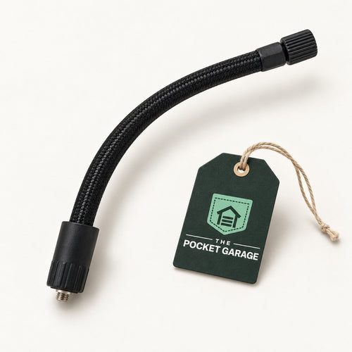 PocketAir 150 Replacement Hose with The Pocket Garage branding on a warm off-white background.